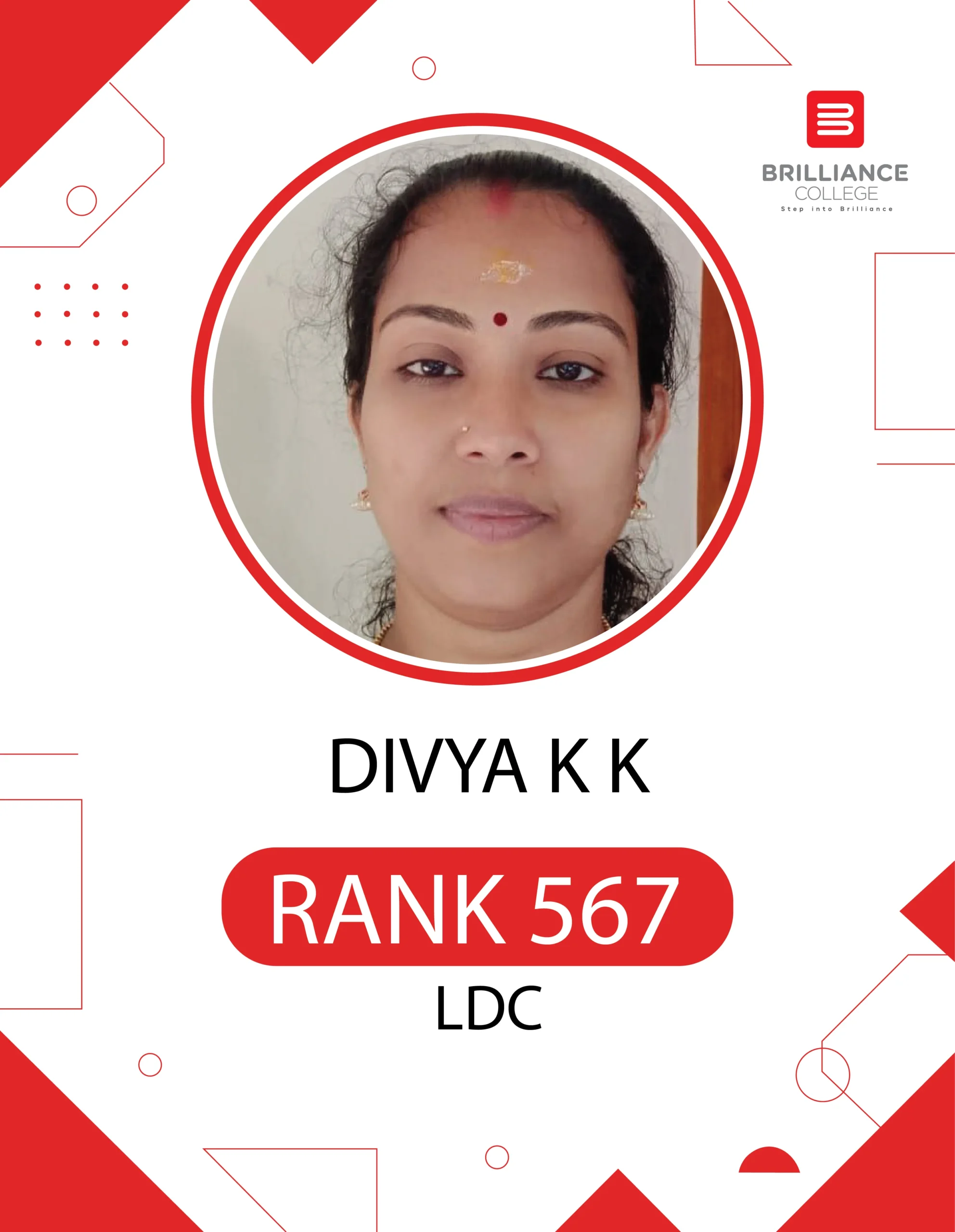 DIVYA K K LDC 567