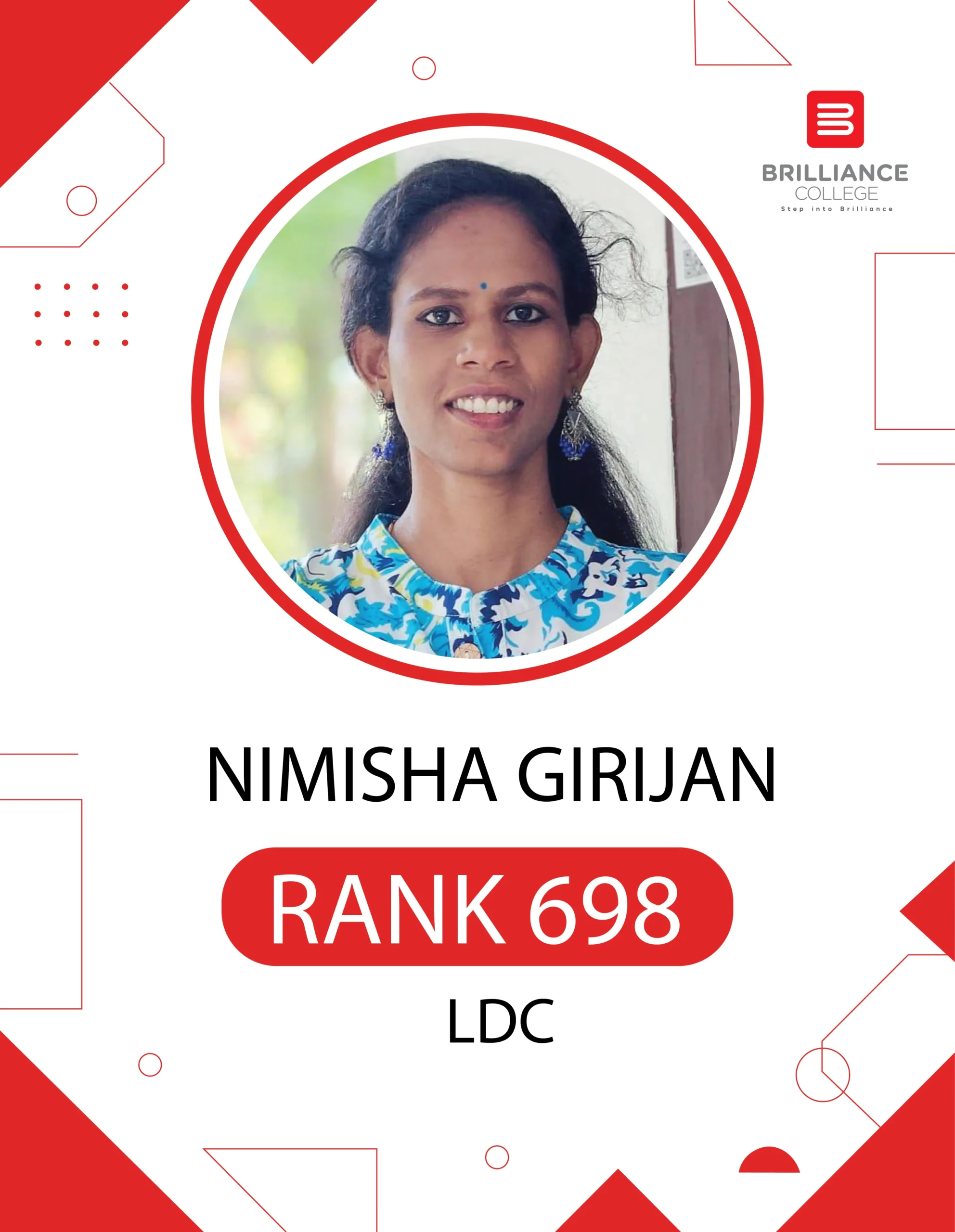 NIMISHA GIRIJAN LDC 698